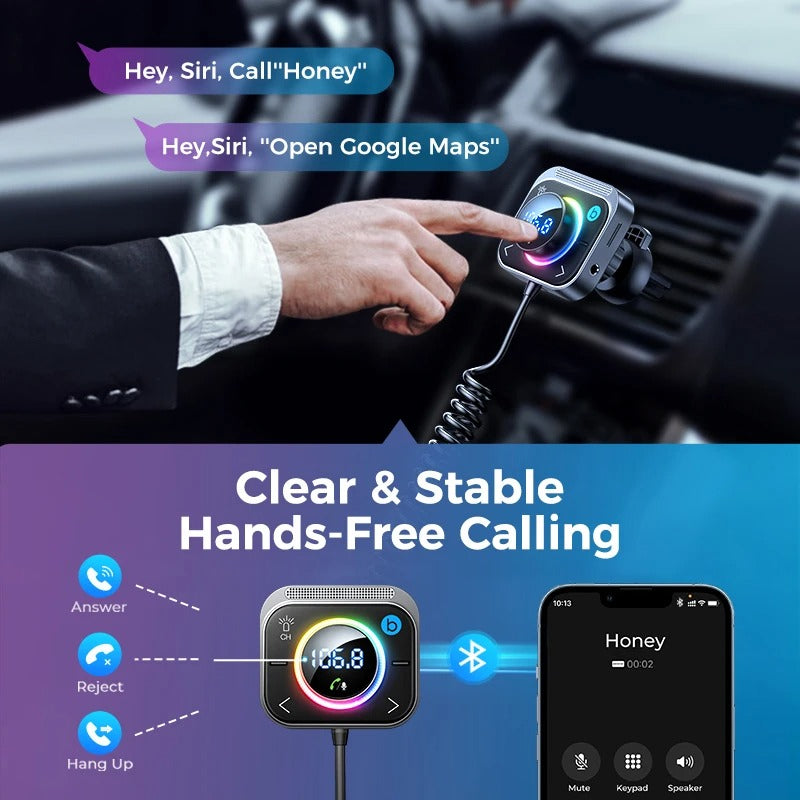bluetooth 5.3 FM transmitter with AUX, view 3 - MRSLM