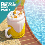 inflatable beer mug cooler pool float - MRSLM