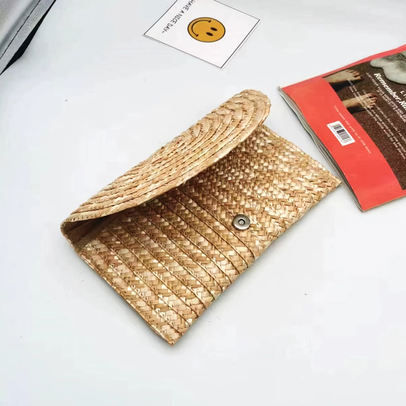 grass woven large capacity clutch bag, view 5 - MRSLM
