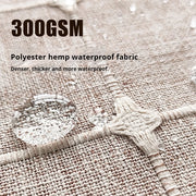 Waterproof imitation linen shower curtain, view 6 - MRSLM