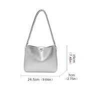 Cowhide square chain shoulder bag, view 8 - MRSLM