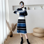 striped knitted dress, view 7 - MRSLM