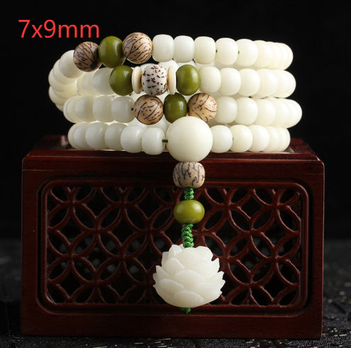 white jade bodhi bracelet, view 5 - MRSLM