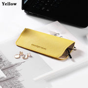 portable pu leather glasses bag, view 6 - MRSLM