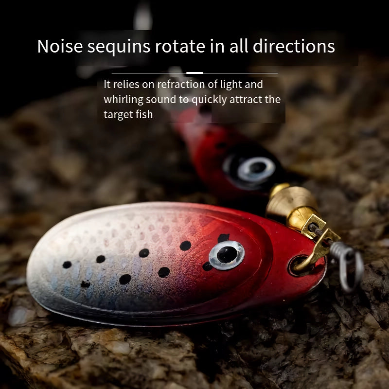 rotating metal spinner fishing lure, view 12 - MRSLM