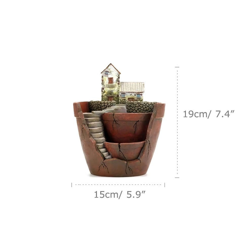 farmhouse resin succulent planter, view 2 - MRSLM