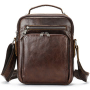 leather retro messenger bag, view 7 - MRSLM