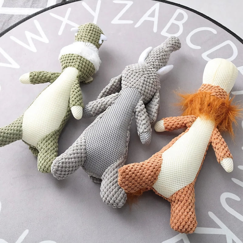 plush squeaky puppy dog chew toy, view 11 - MRSLM