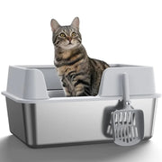 stainless steel cat litter box, view 2 - MRSLM