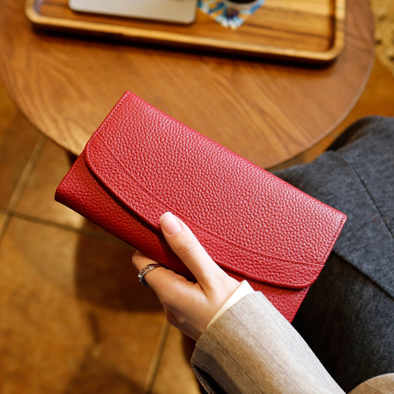 women's long leather clutch, view 9 - MRSLM