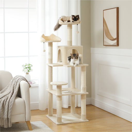 multi-level cat tree tower, view 3 - MRSLM