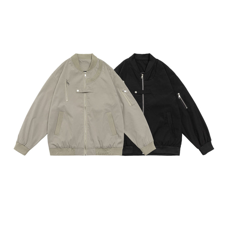 men's casual baseball jacket, view 4 - MRSLM