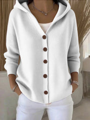 women's hooded button cardigan, view 13 - MRSLM