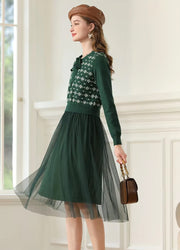 bow knitted winter dress, view 4 - MRSLM
