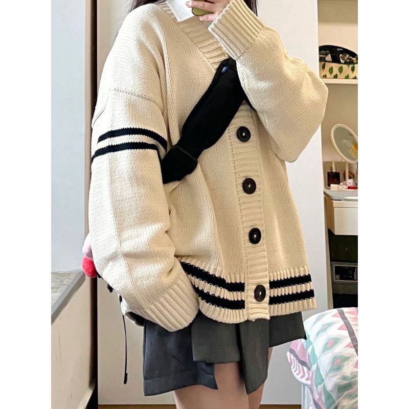 women's mid-length thick cardigan sweater, view 7 - MRSLM