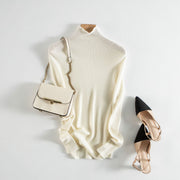 women's slim knit long sleeve top, view 3 - MRSLM