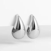 chunky gold-plated waterdrop earrings, view 3 - MRSLM