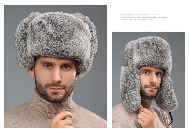 Rabbit fur winter hat, view 9 - MRSLM