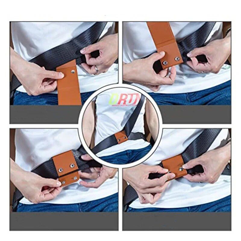 PU leather car seat belt adjuster, view 10 - MRSLM