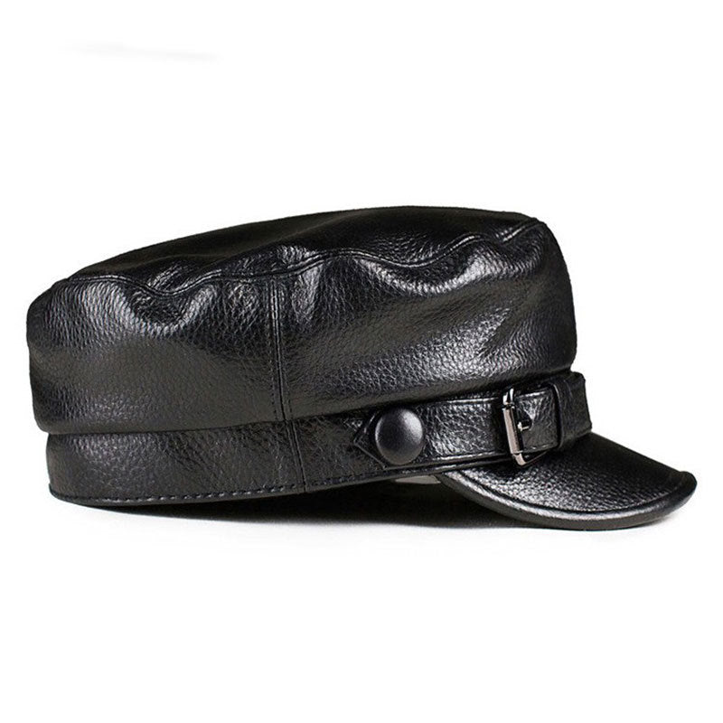 retro cowhide beret, view 2 - MRSLM