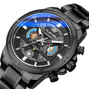 men's steel strap sports quartz watch, view 6 - MRSLM