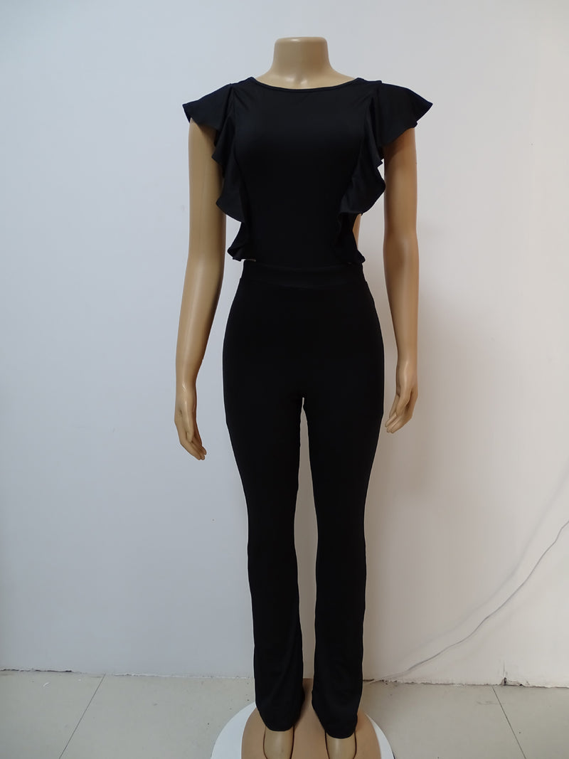 women's street style straight leg jumpsuit, view 9 - MRSLM