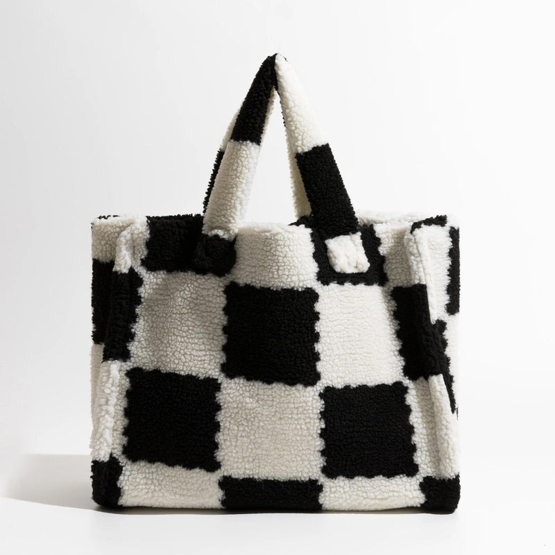 faux fur tote bag, view 2 - MRSLM