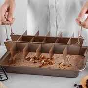 Square stainless steel brownie pan, view 5 - MRSLM