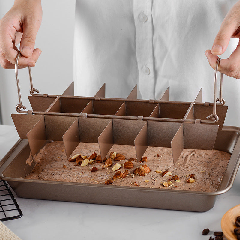 Square stainless steel brownie pan, view 5 - MRSLM