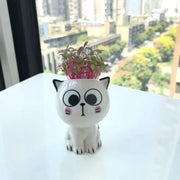 cat ceramic plant pot, view 4 - MRSLM