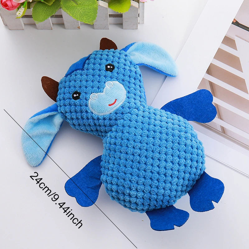 plush squeaky dog toy, view 4 - MRSLM