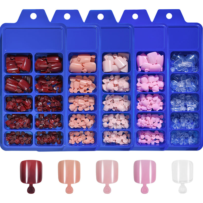 pink and red press-on toenails, view 10 - MRSLM