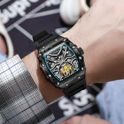 men's hollow mechanical watch, view 4 - MRSLM