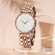 women's 3D dial stainless steel quartz watch, view 2 - MRSLM