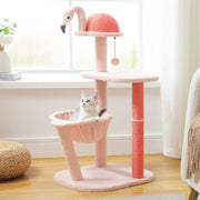 flamingo pink cat tree, view 5 - MRSLM