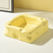 cheese-shaped ceramic pet bowl, view 12 - MRSLM