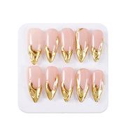 handmade 3D long almond press-on nails, view 2 - MRSLM