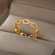 cubic zirconia chain ring, view 6 - MRSLM