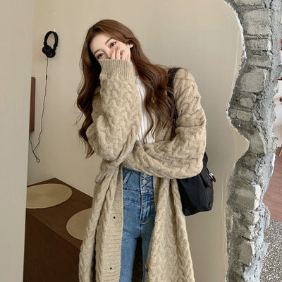 women's mid-length baggy cardigan coat, view 6 - MRSLM
