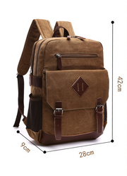 men's canvas laptop backpack, view 7 - MRSLM