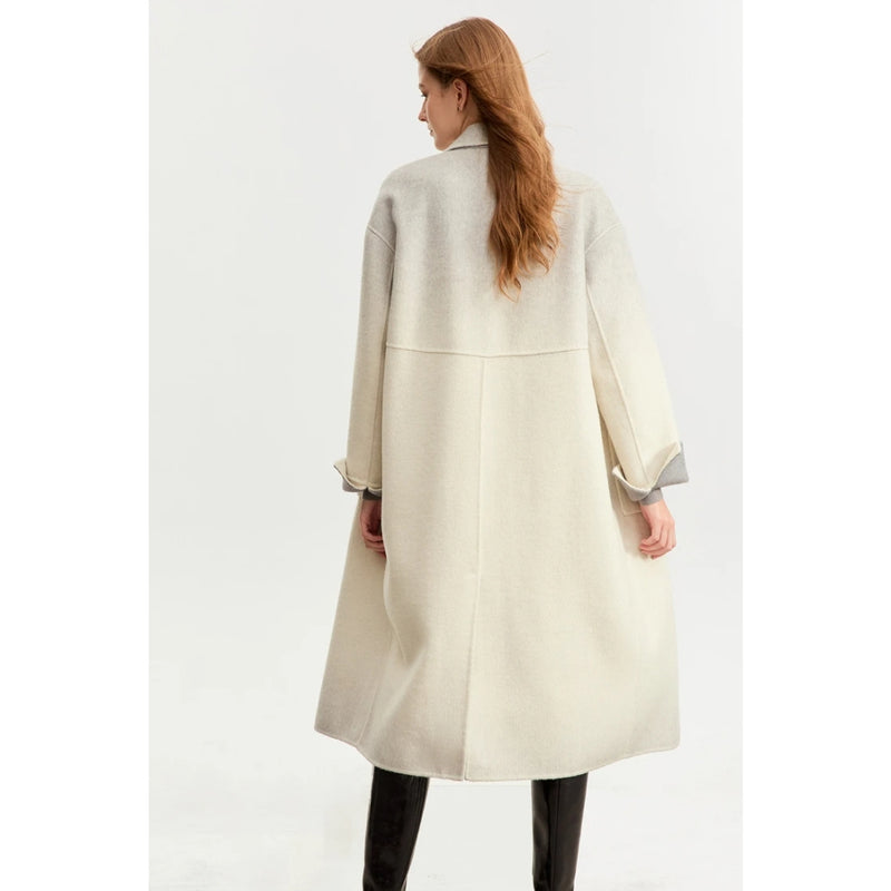 women's gradient wool coat, view 5 - MRSLM