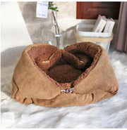 fluffy winter cat bed, view 2 - MRSLM