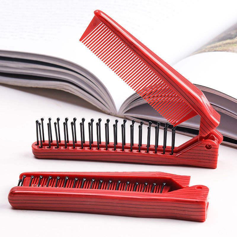 mini red folding pocket comb - MRSLM