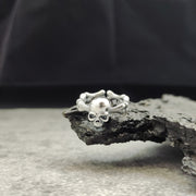 s925 silver skull punk ring, view 2 - MRSLM