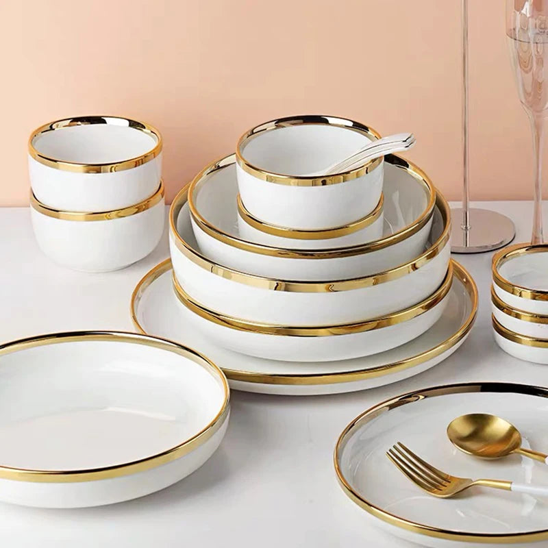 nordic bone china plate set, view 10 - MRSLM