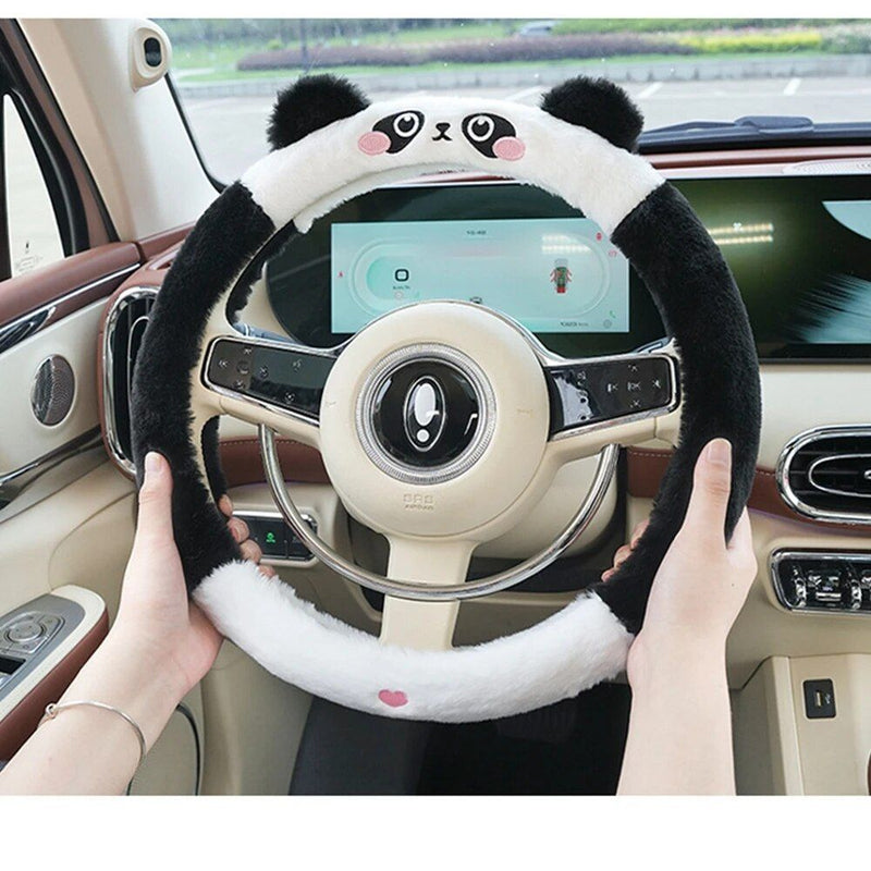 cute animal fluff steering wheel cover, view 8 - MRSLM