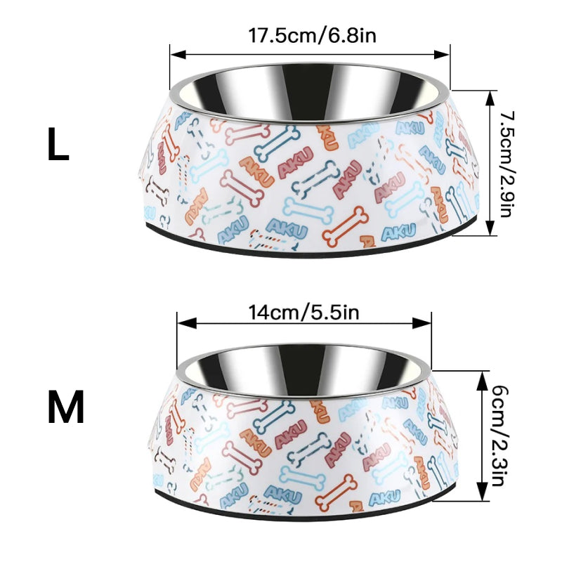 stainless steel anti-tip pet bowl, view 7 - MRSLM