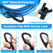 dog tie out cable, view 4 - MRSLM