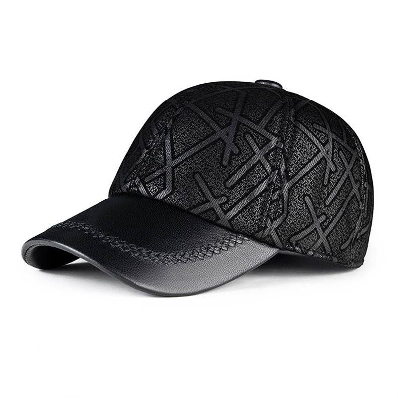 sheepskin leather baseball cap - MRSLM