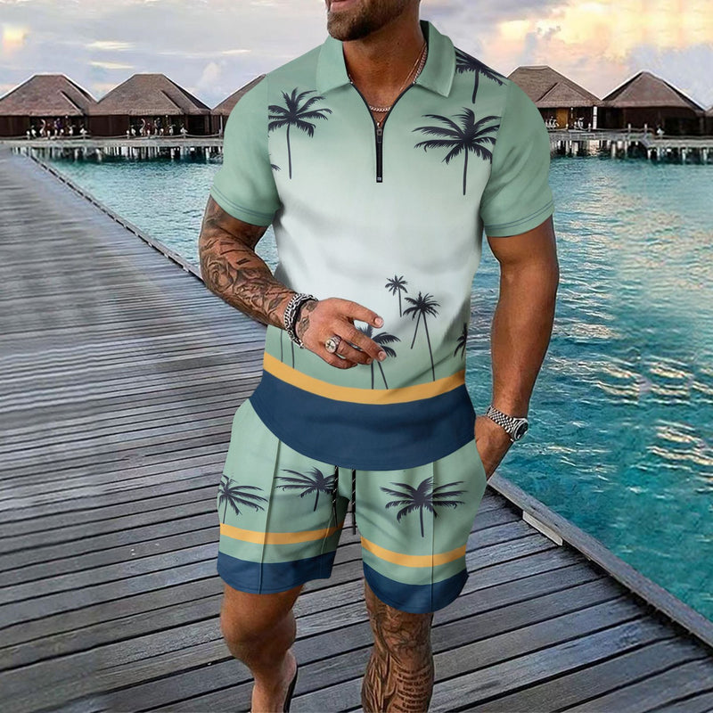 men's short-sleeve top and shorts set, view 6 - MRSLM